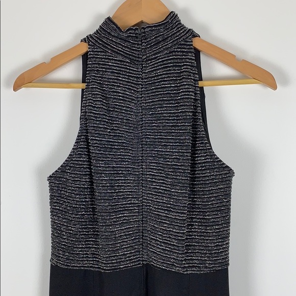 Virgo Black and Silver Halter Top Evening Dress - Picture 5 of 7